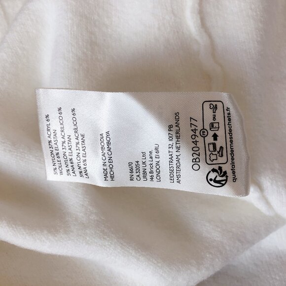 Free People  sweater Phoebe Pull Over sweater white oversized sweater medium - Picture 16 of 16